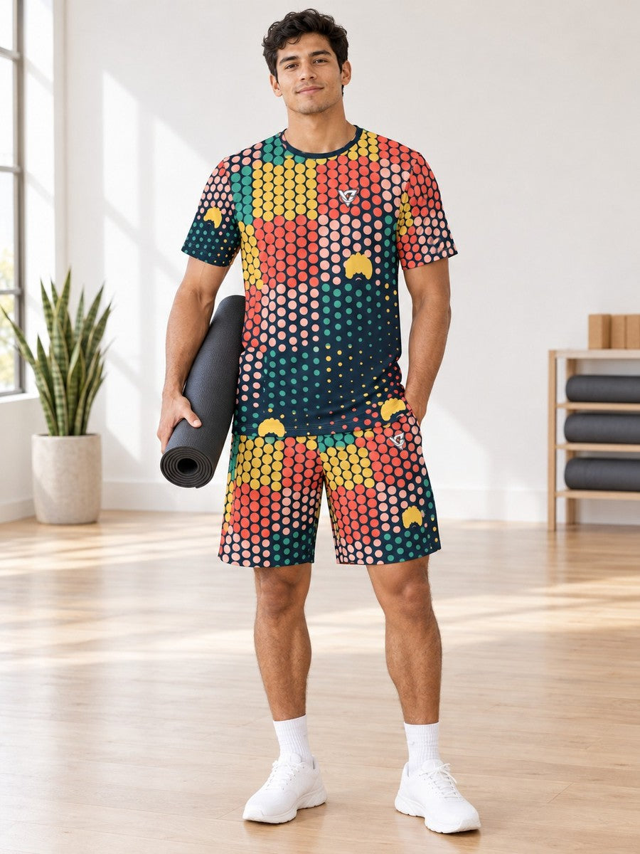 Yoga Coral Reef Halftone Pulse Men's Sports Jersey - front view