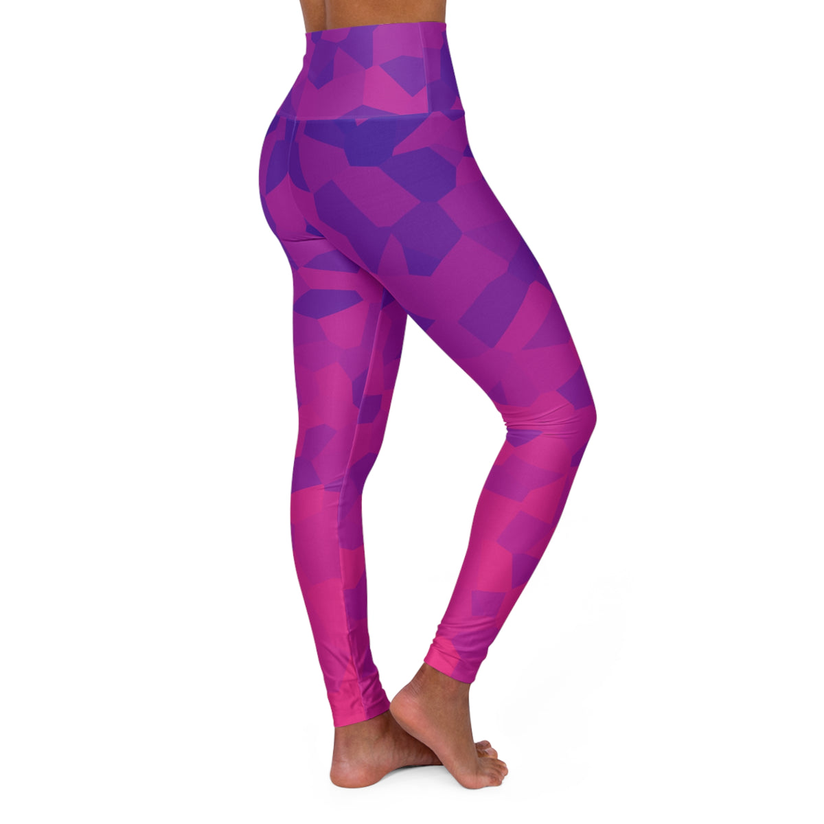 Amethyst Shard High-Waisted Yoga Leggings
