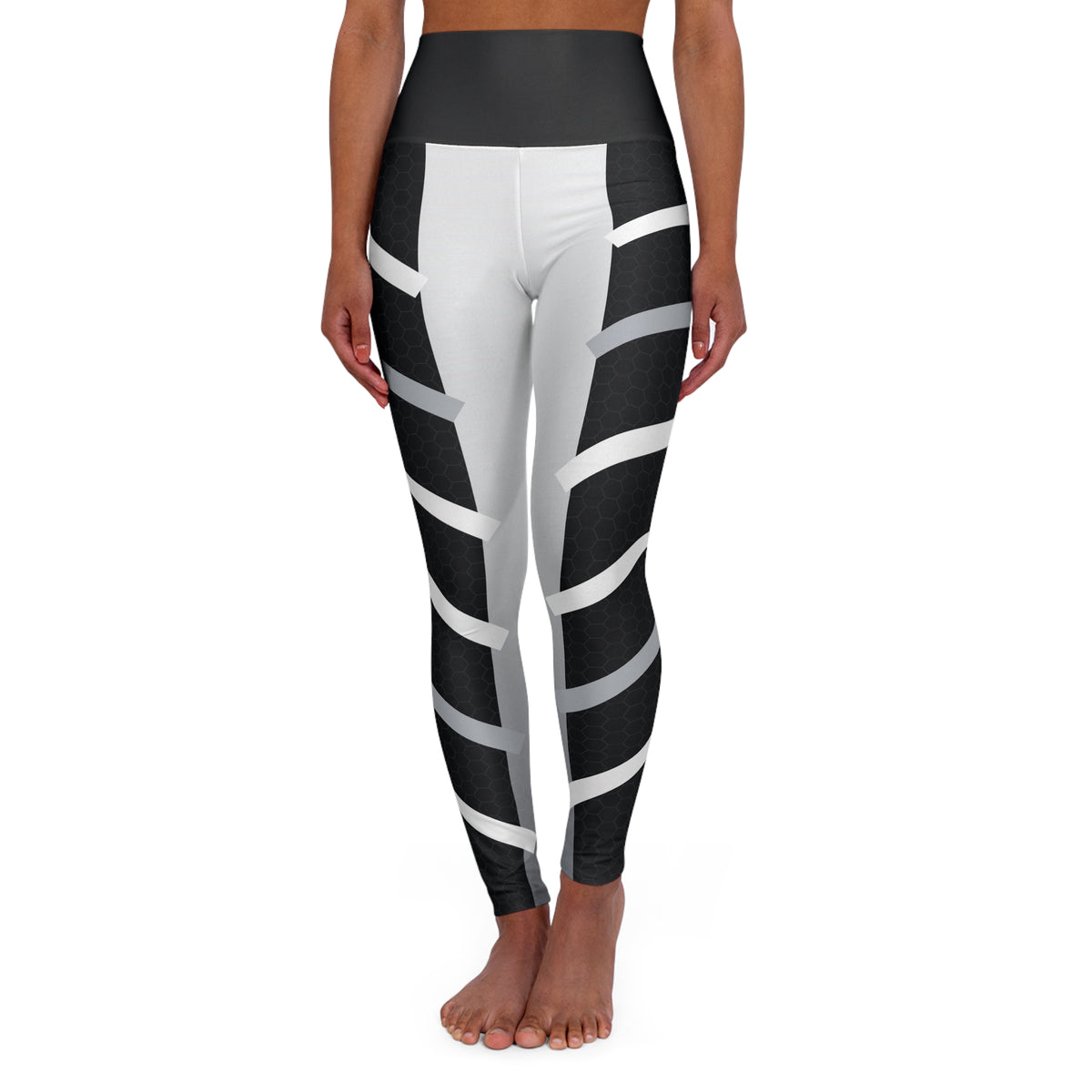 Monochrome Apex High-Waisted Yoga Leggings