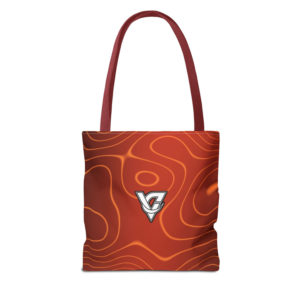 Sunset Orchard Topo Tote Bag — All-Over Print Gym & Everyday Tote