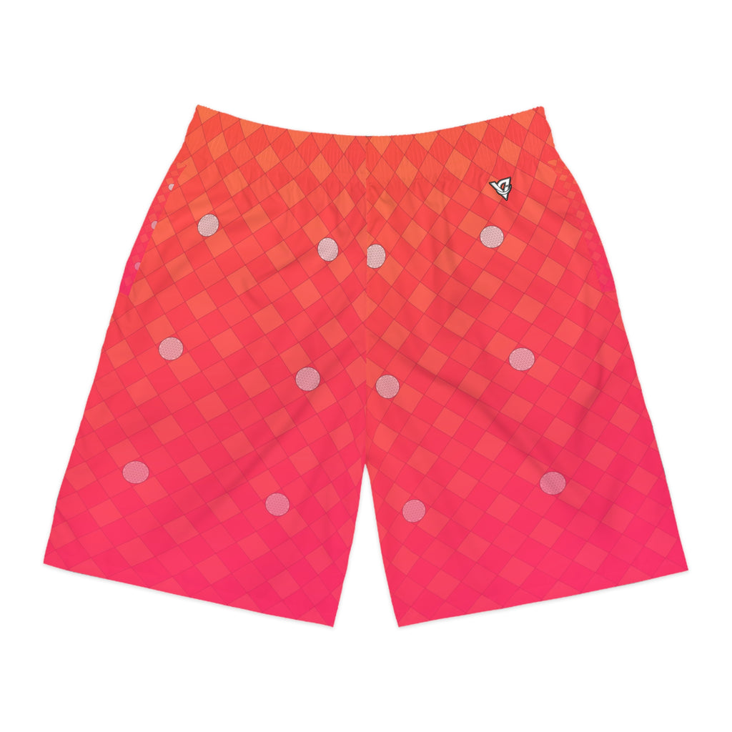Golf Sunset Fade Dimple Links Men's Athletic Shorts with Pockets