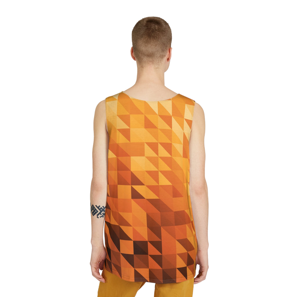 Golden Hour Low-Poly Men's Athletic Tank