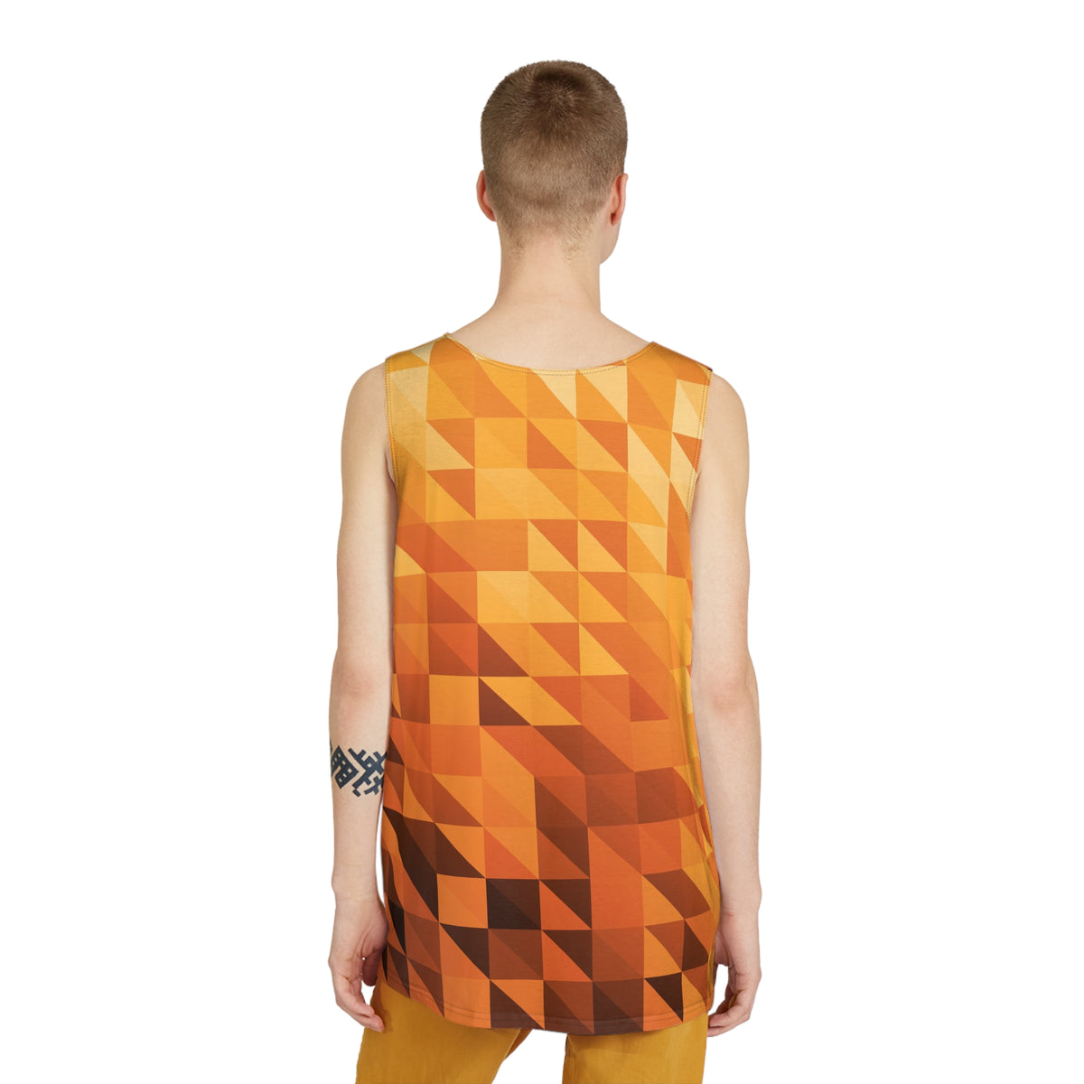 Golden Hour Low-Poly Men's Athletic Tank