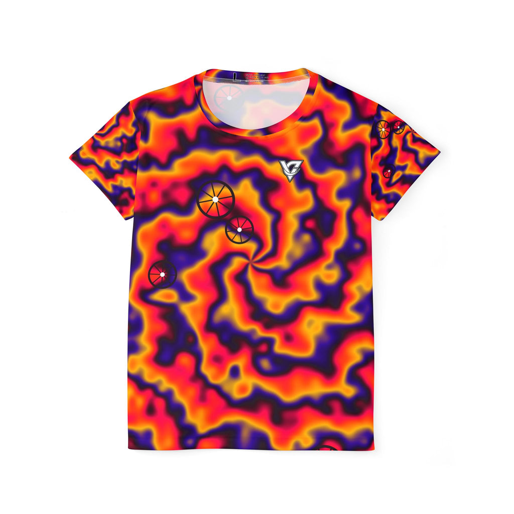 Cycling Hot Lava Tie-Dye Spin Women's Sports Jersey