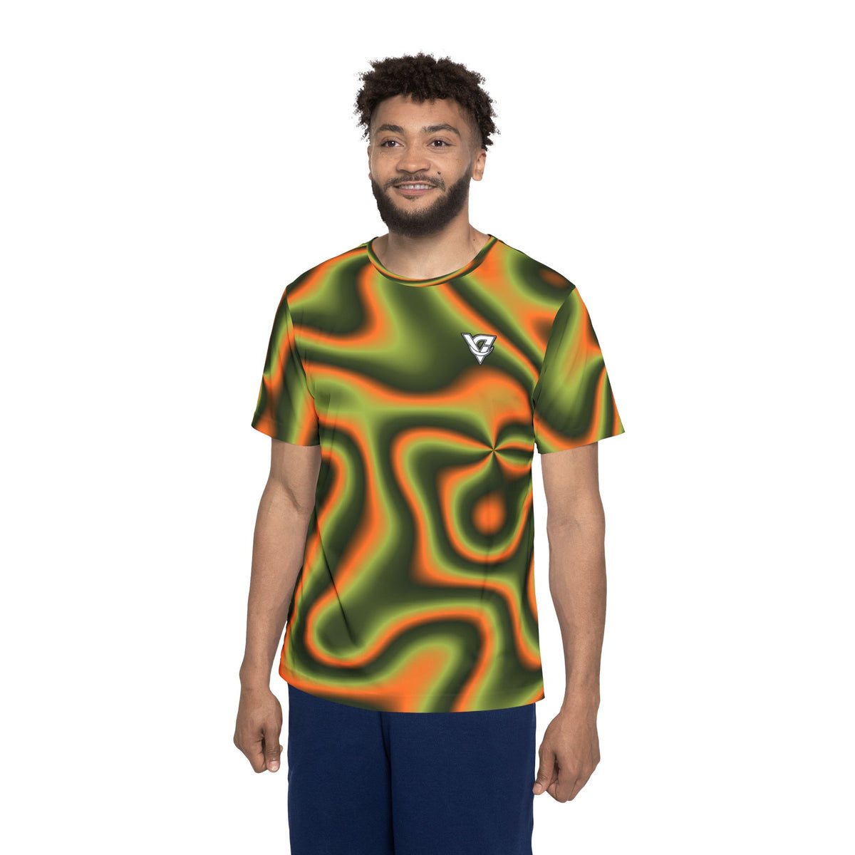 Moss Flame Tie-Dye Multipurpose Athletic Shirt
