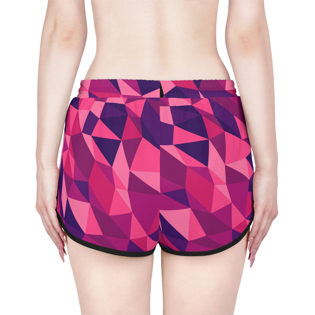 Women's Berry Mosaic Relaxed Shorts – Colorful All-Over Print Running & Workout Shorts