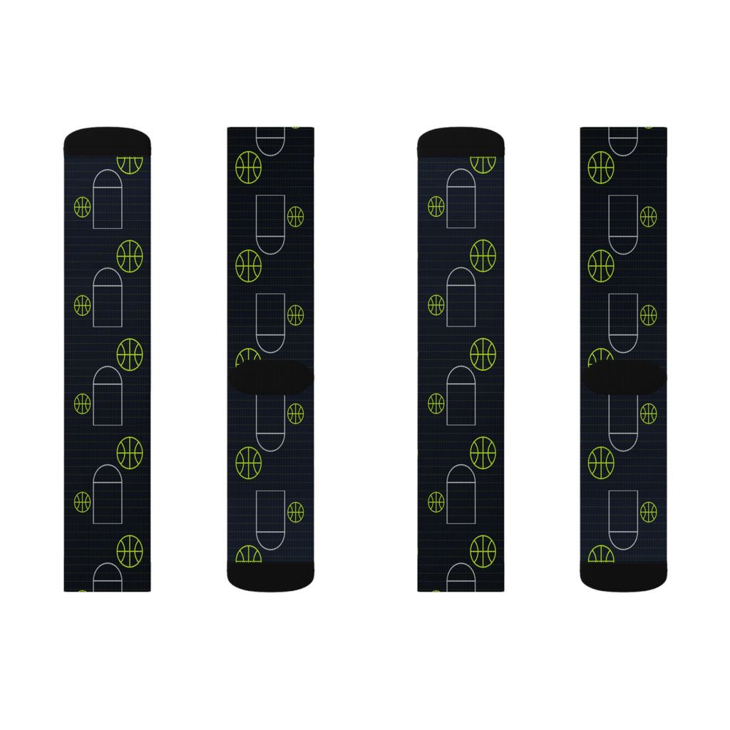 Basketball Volt Night Court Seam Athletic Crew Socks