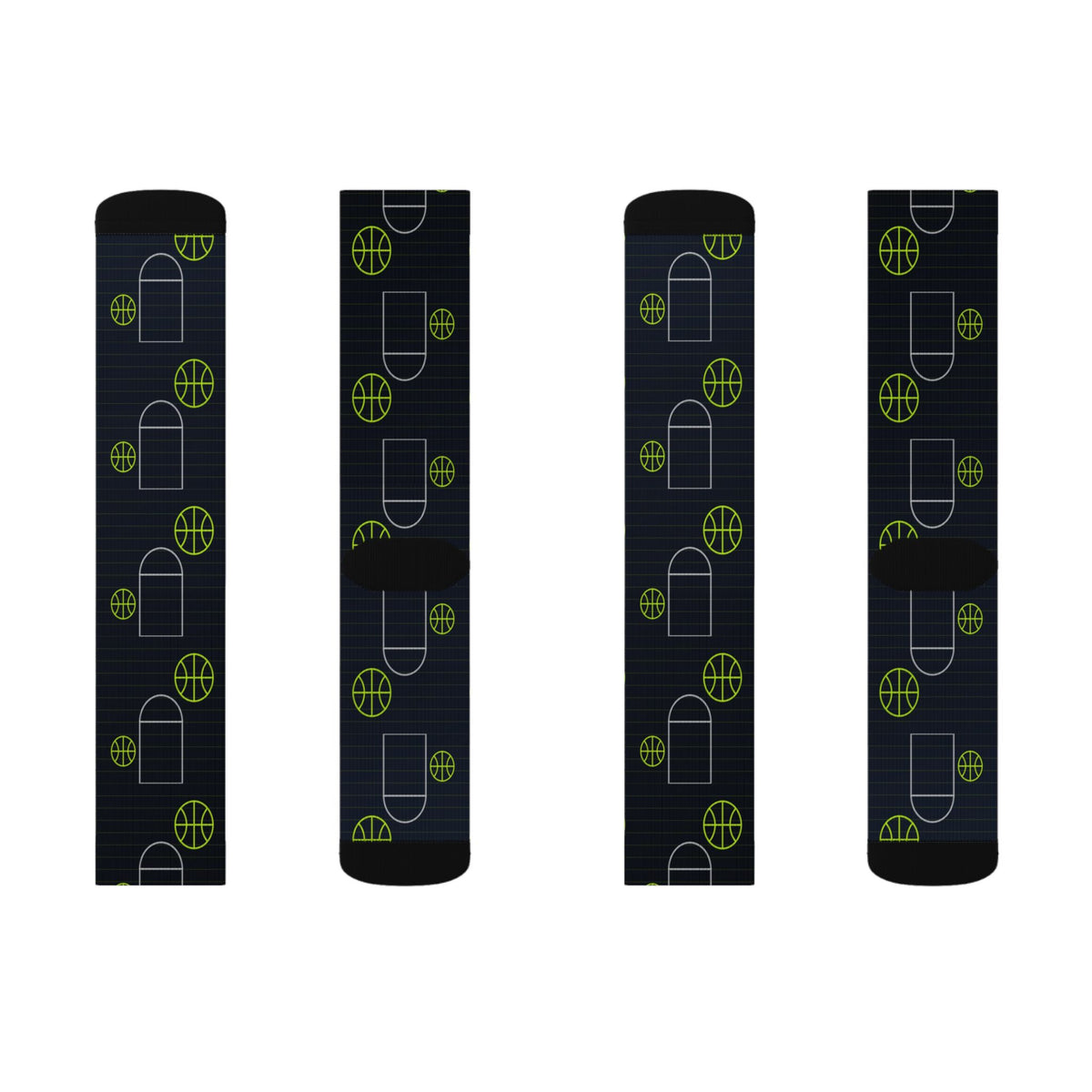 Basketball Volt Night Court Seam Athletic Crew Socks