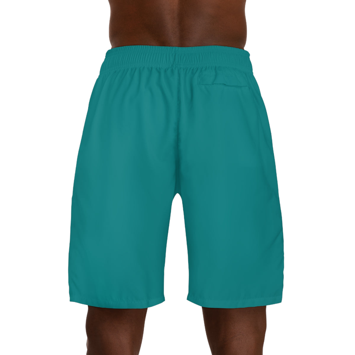 Vantacore Solid Teal Men's Athletic Shorts with Pockets