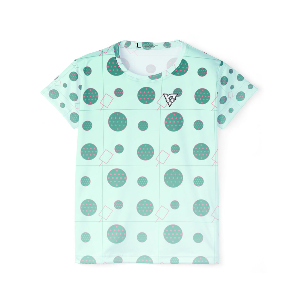 Pickleball Mint Glow Dink Dot Women's Sports Jersey