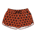 Women's Multipurpose Athletic Shorts with Pockets | Rust Hex Grid