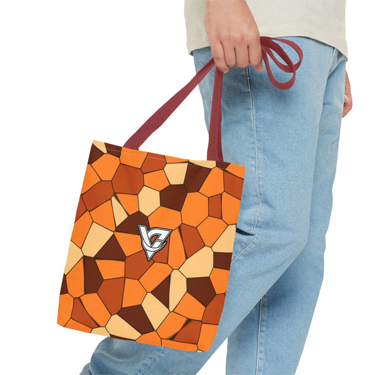 Pumpkin Mosaic Tote Bag — All-Over Print Gym & Everyday Tote