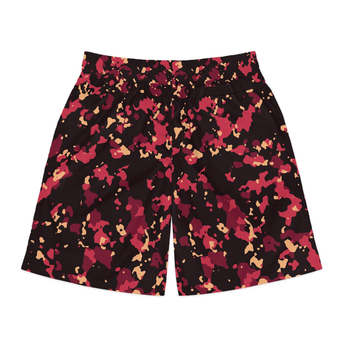 Men's Cranberry Splatter Performance Jogger Athletic Shorts with Pockets