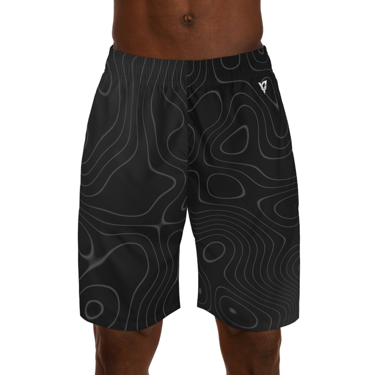 Men's Graphite Topo Performance Jogger Athletic Shorts with Pockets