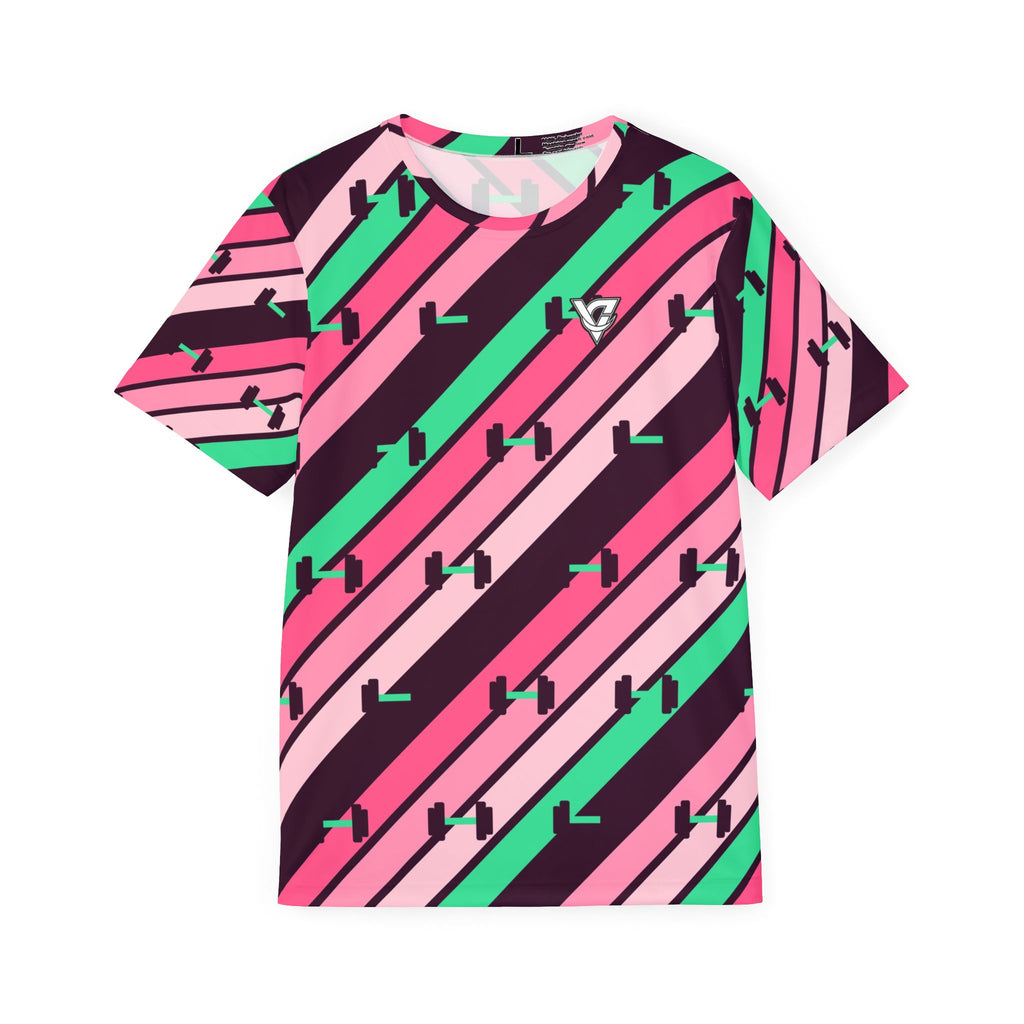 Training & Gym Flamingo Fizz Stripe Surge Men's Sports Jersey