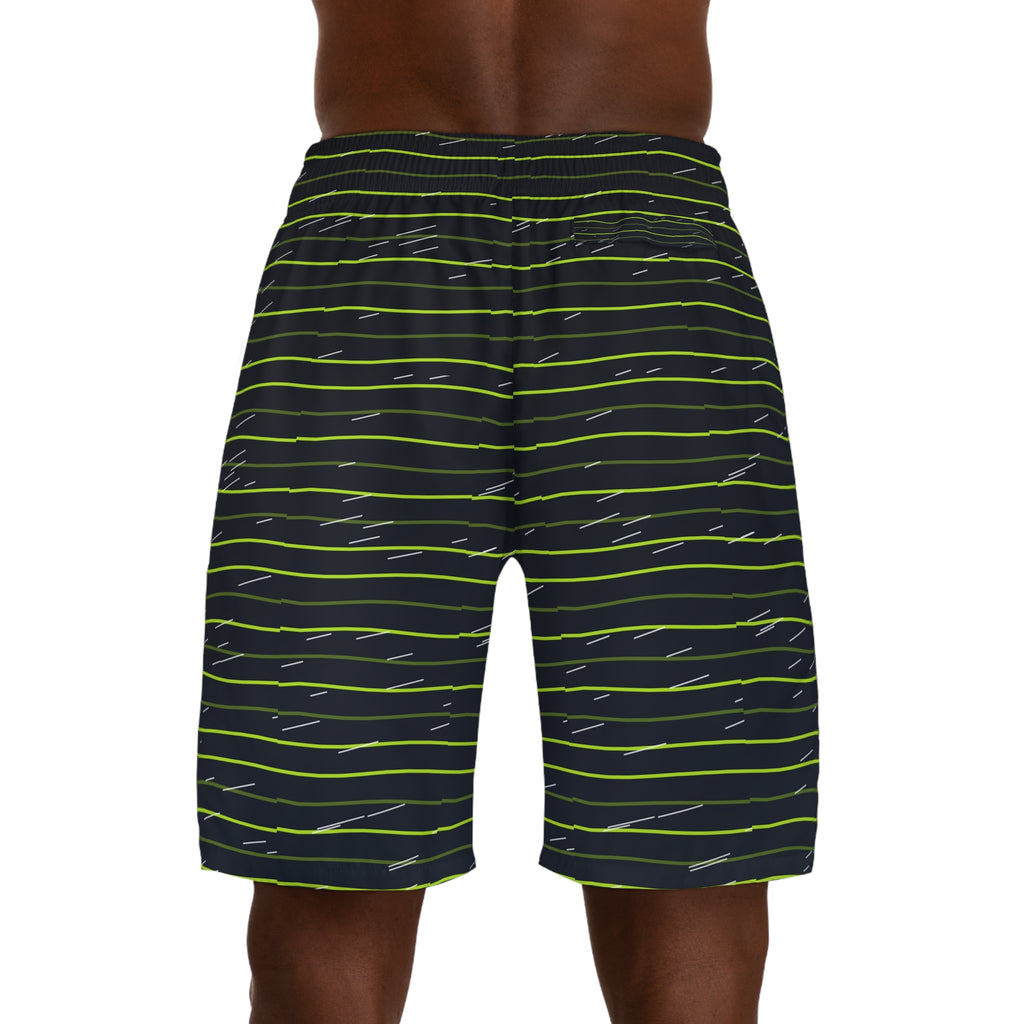 Running Volt Night Pace Lanes Men's Athletic Shorts with Pockets