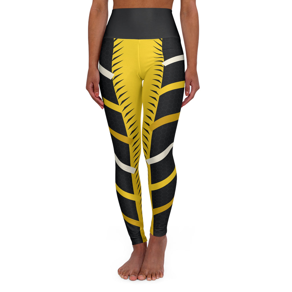 Golden Apex High-Waisted Yoga Leggings