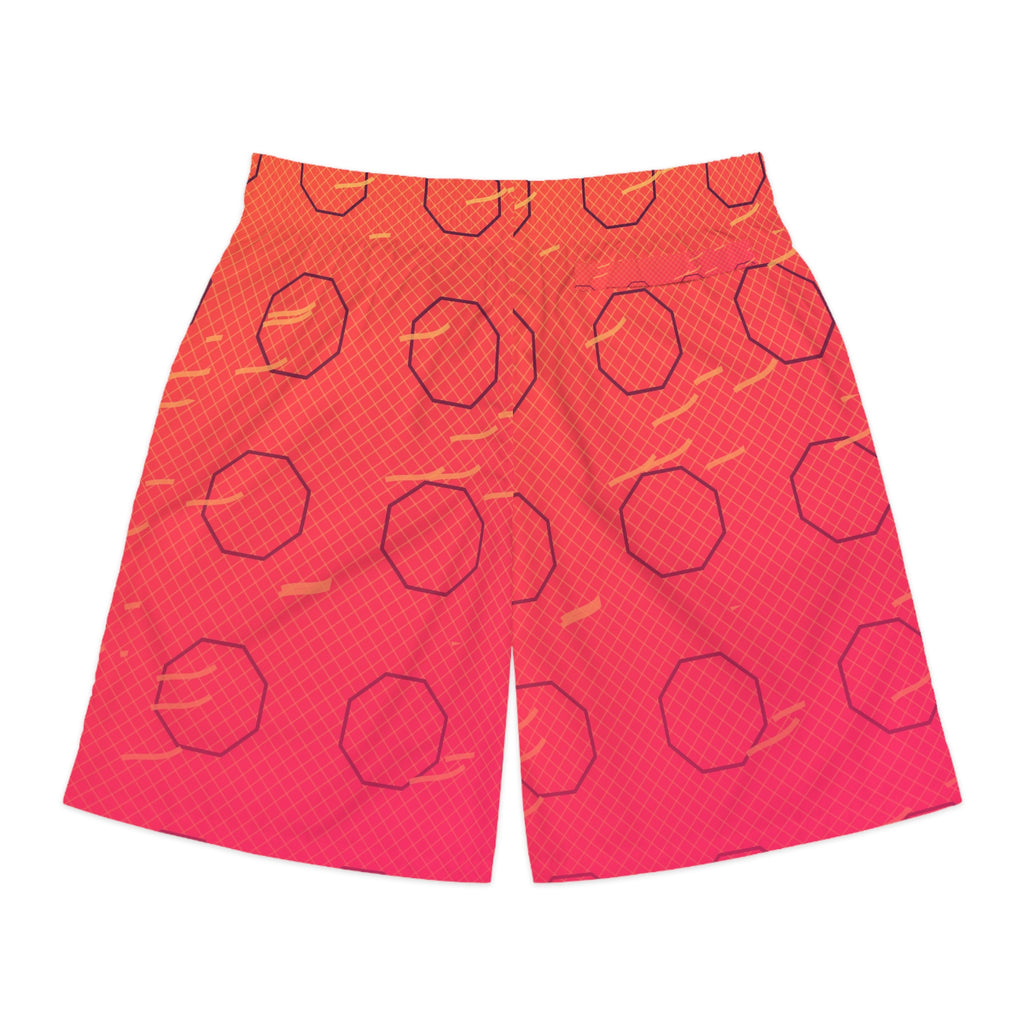 Combat Sports Sunset Fade Cage Mesh Men's Athletic Shorts with Pockets