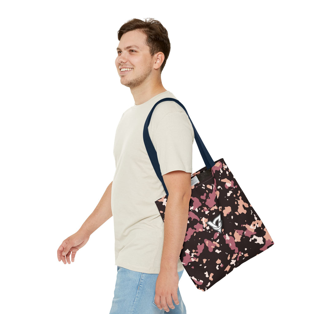 Rose Gold Splatter Tote Bag — All-Over Print Gym & Everyday Tote