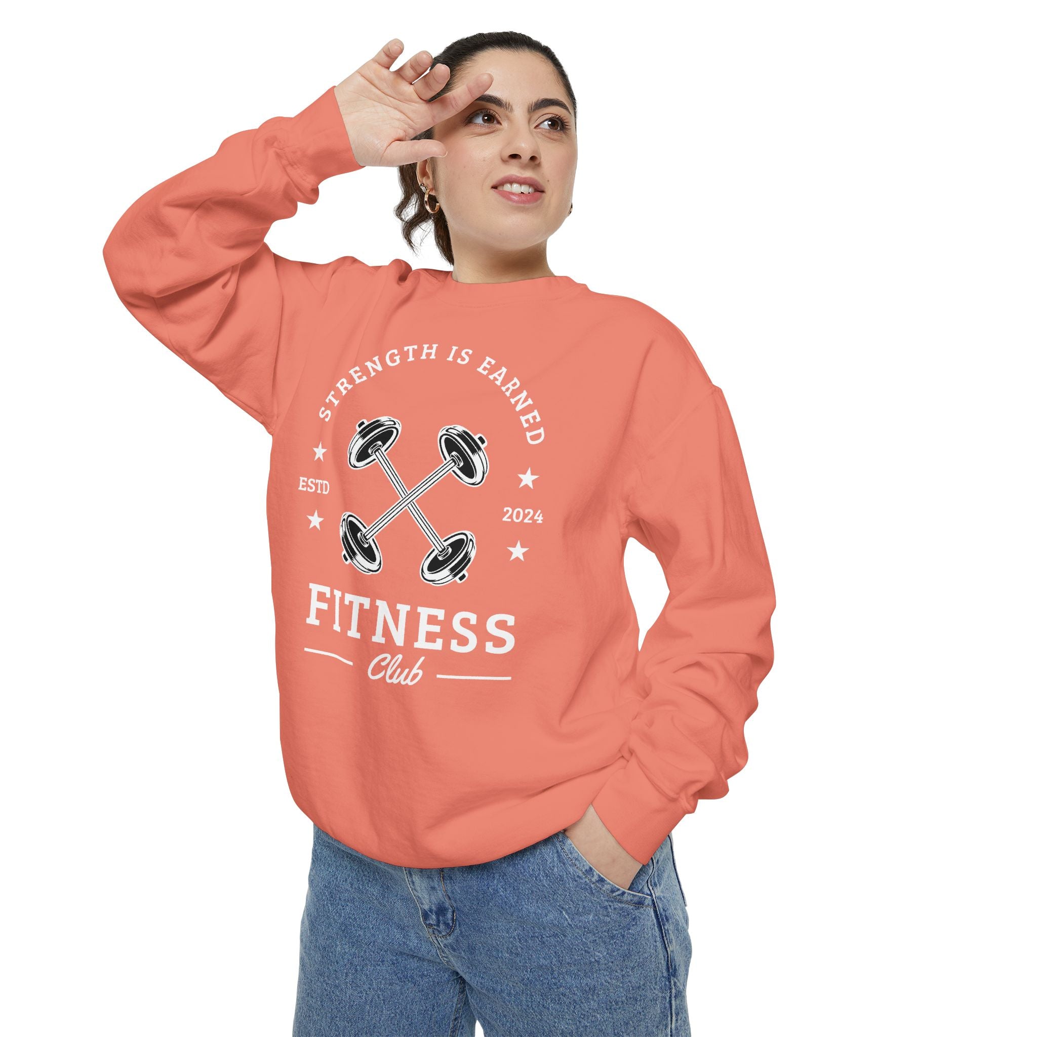 Fitness Club Sweatshirt | "Strength Is Earned" Crewneck