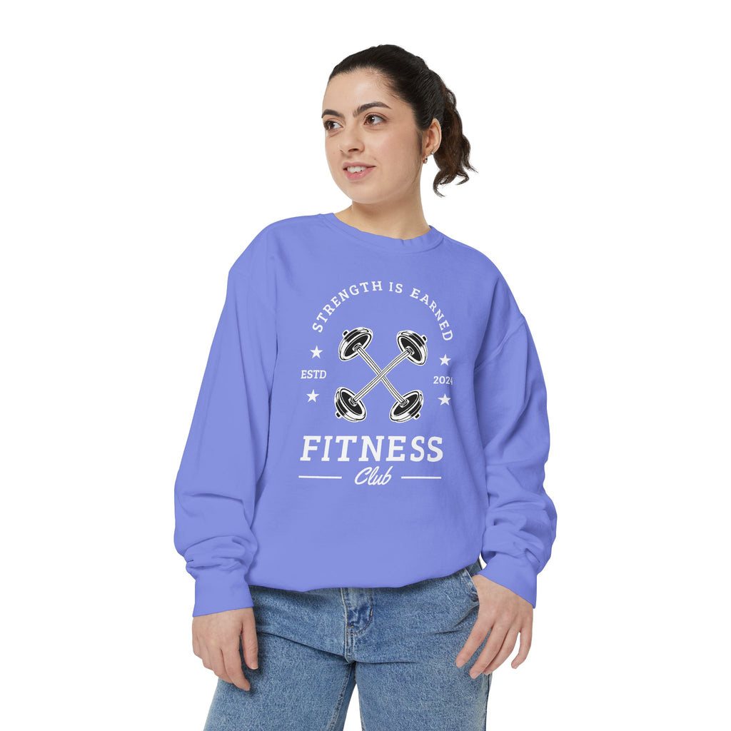 Fitness Club Sweatshirt | "Strength Is Earned" Crewneck
