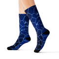 Cobalt Rift Athletic Crew Socks