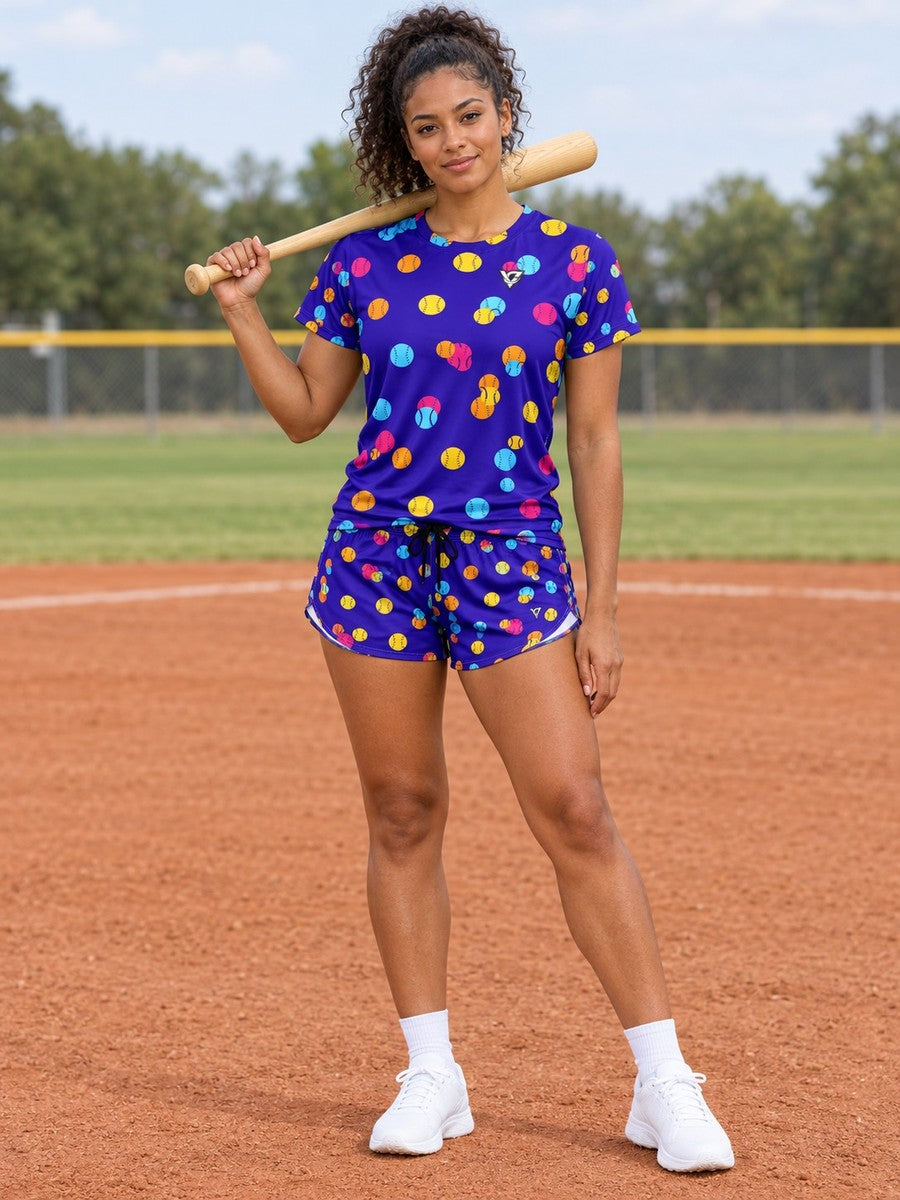 Baseball & Softball Sunrise Punch Icon Storm Women's Sports Jersey - front view