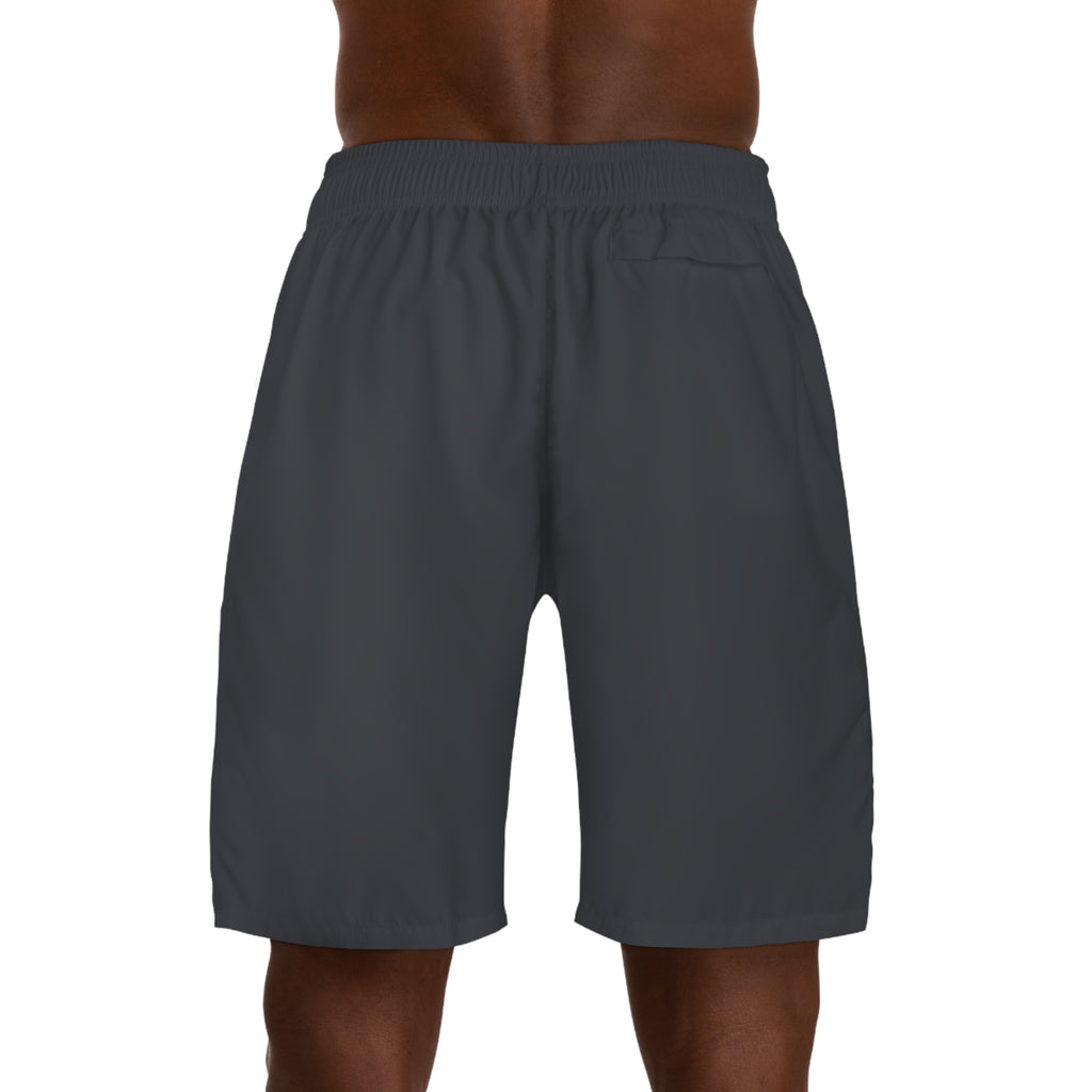 Vantacore Solid Charcoal Men's Athletic Shorts with Pockets