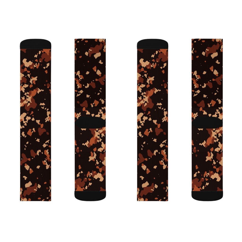 Auburn Splatter Athletic Crew Socks