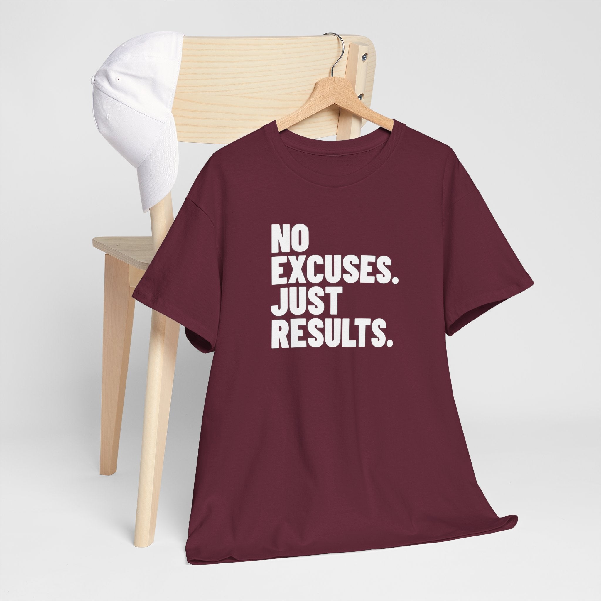 No Excuses Just Results | Motivational Fitness T-Shirt