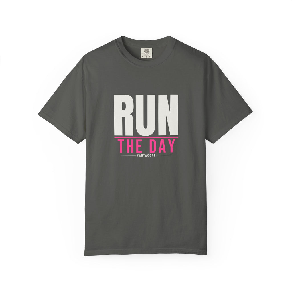 Run The Day | Women's Garment-Dyed Graphic Tee