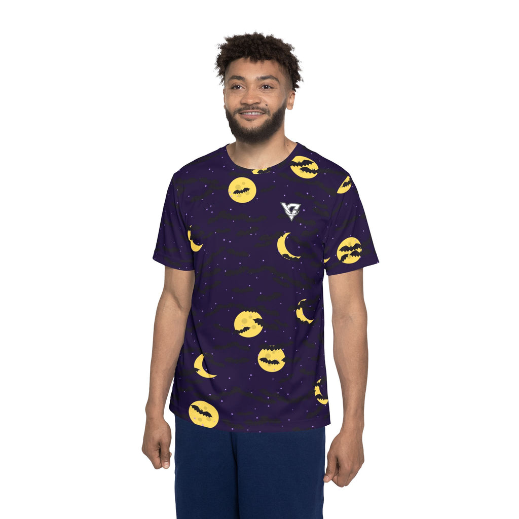 Halloween Witching Purple Bat Swarm Multipurpose Athletic Shirt