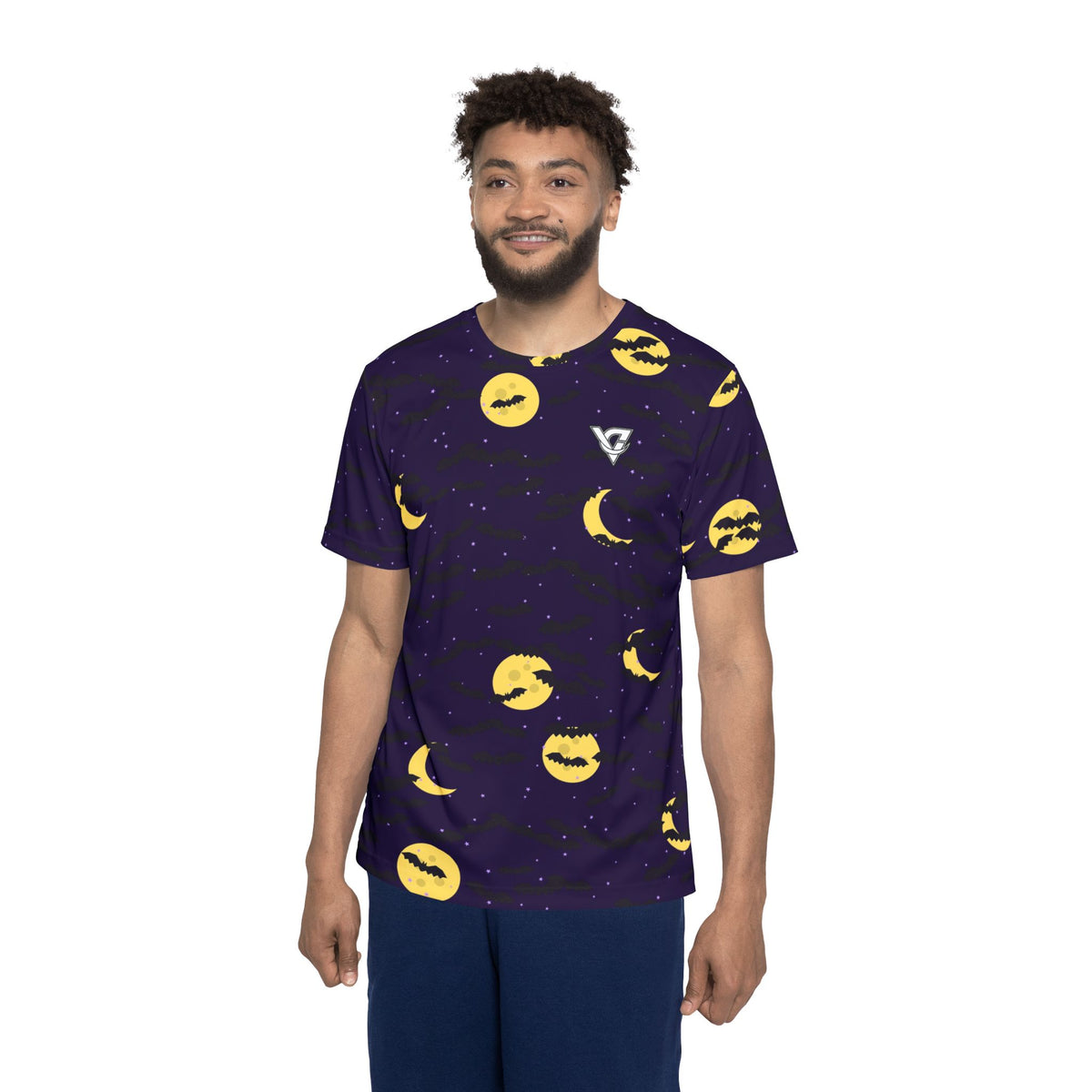 Halloween Witching Purple Bat Swarm Multipurpose Athletic Shirt