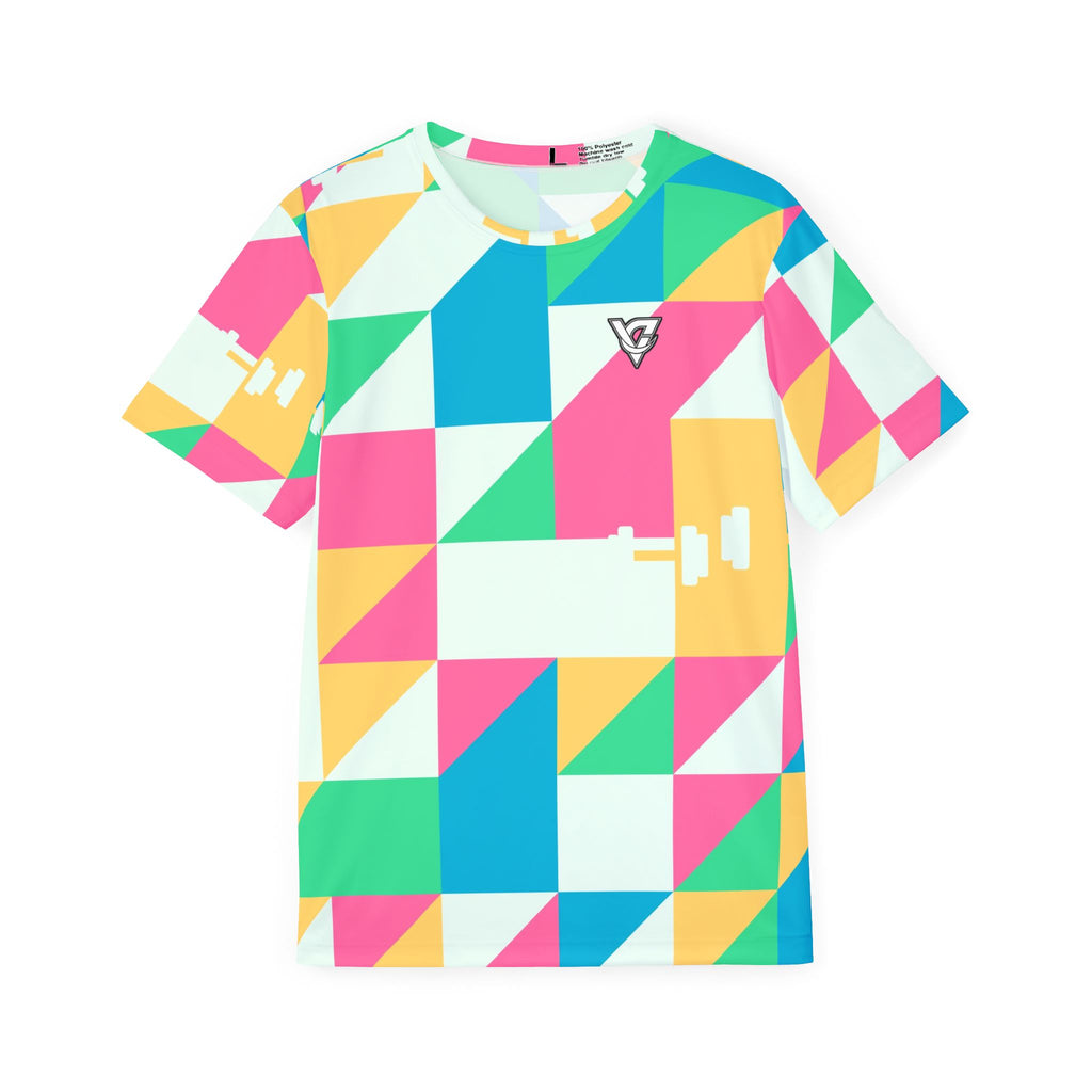 Training & Gym Mint Sorbet Prism Block Men's Sports Jersey