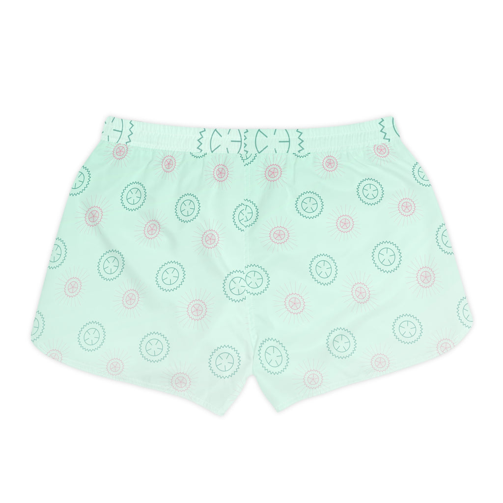 Cycling Mint Glow Chainring Women's Athletic Shorts with Pockets