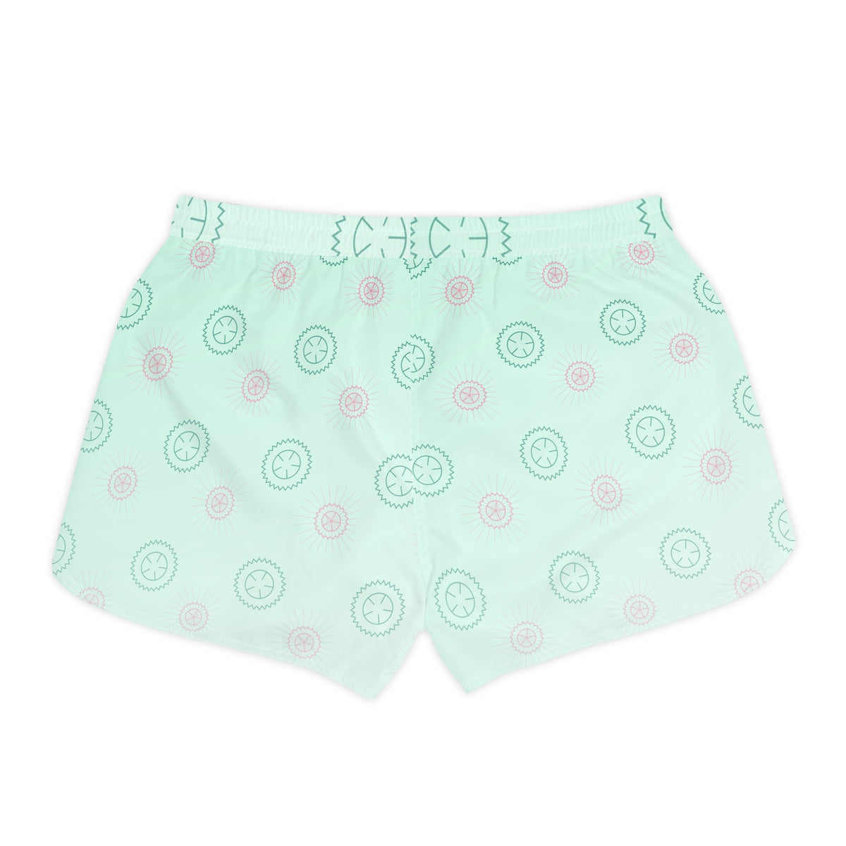 Cycling Mint Glow Chainring Women's Athletic Shorts with Pockets