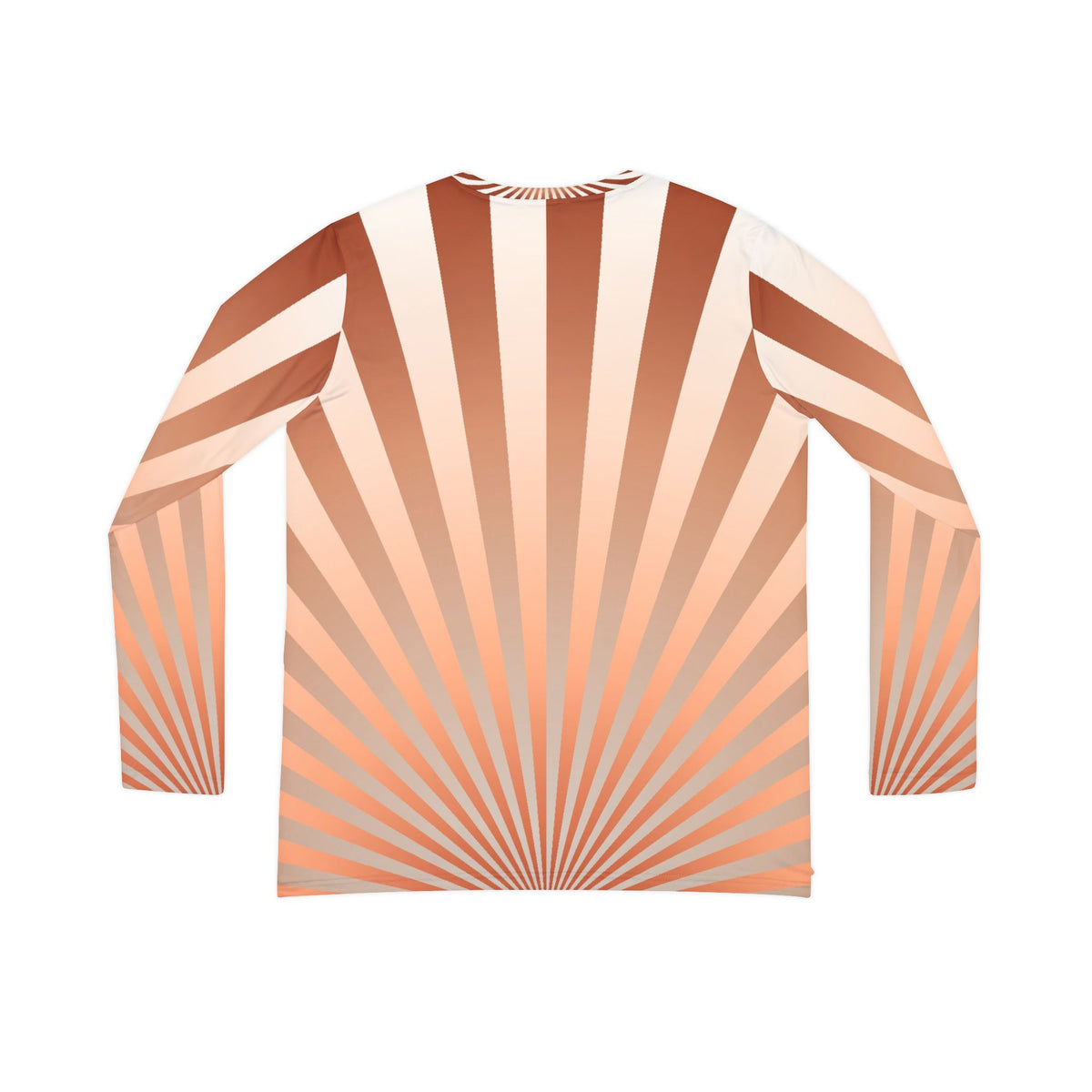 Peach Sunburst Women's Long Sleeve V-Neck Athletic Top