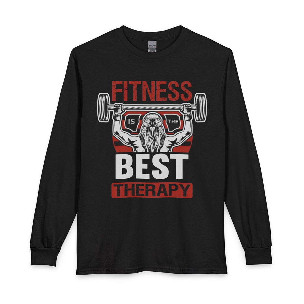 Fitness Is The Best Therapy Long Sleeve Shirt by Vantacore Athletics, view 4