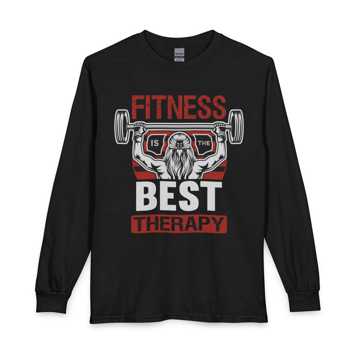 Fitness Is The Best Therapy Long Sleeve Shirt by Vantacore Athletics, view 4