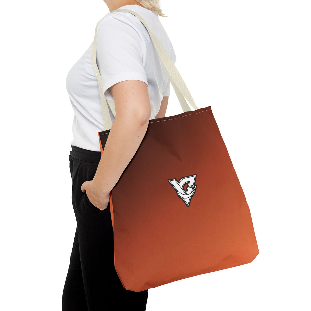Terracotta Ombre Tote Bag — All-Over Print Gym & Everyday Tote