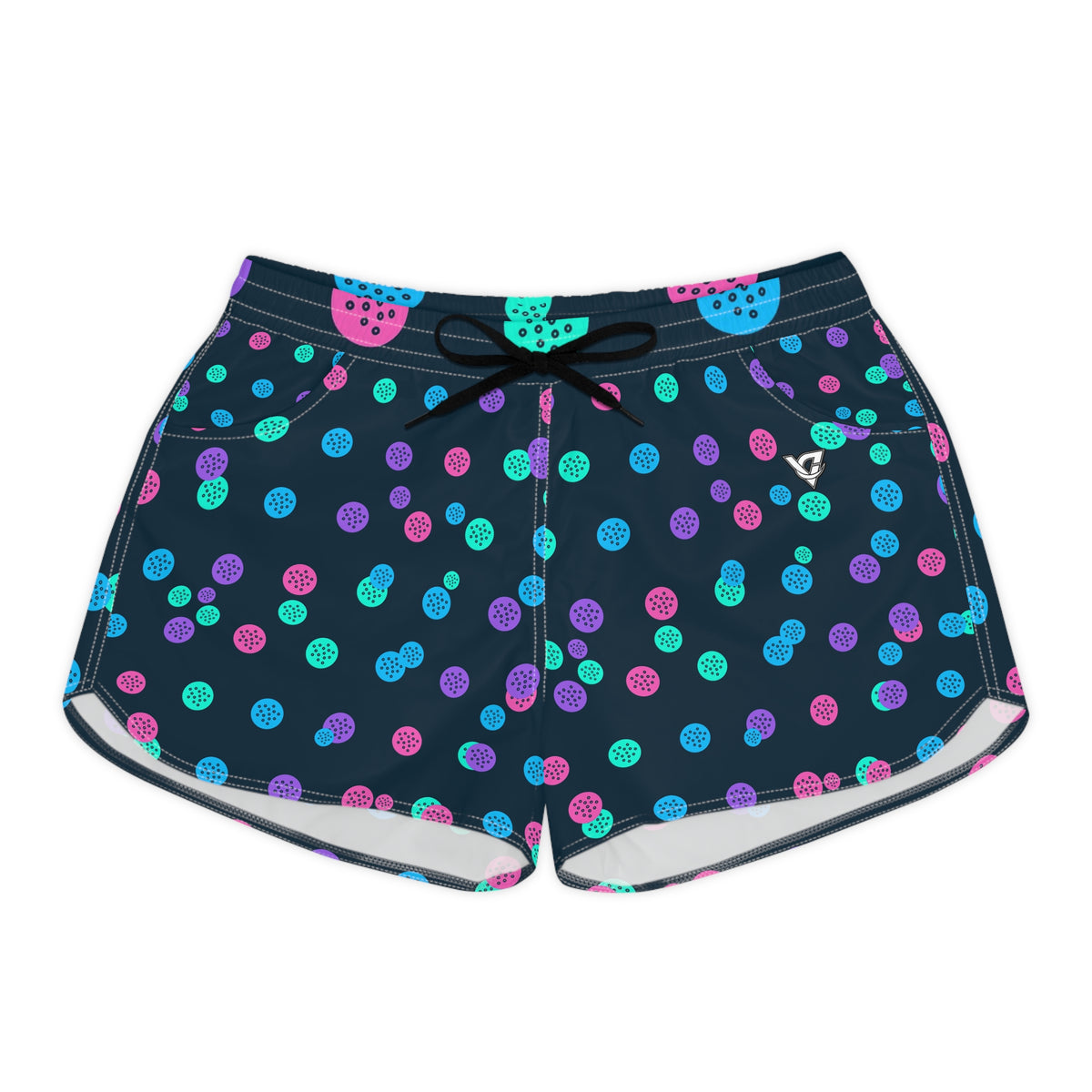 Golf Neon Lagoon Icon Storm Women's Athletic Shorts with Pockets