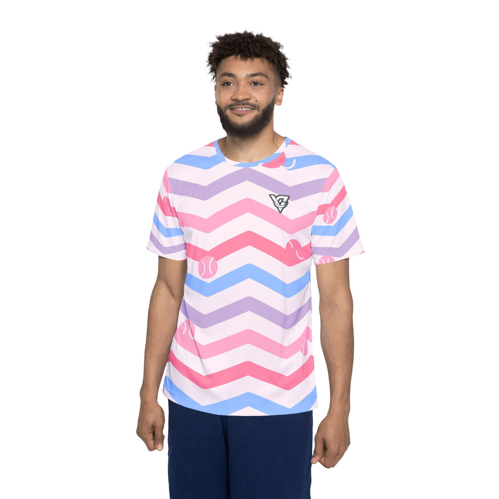Tennis Cotton Candy Chevron Rush Men's Sports Jersey