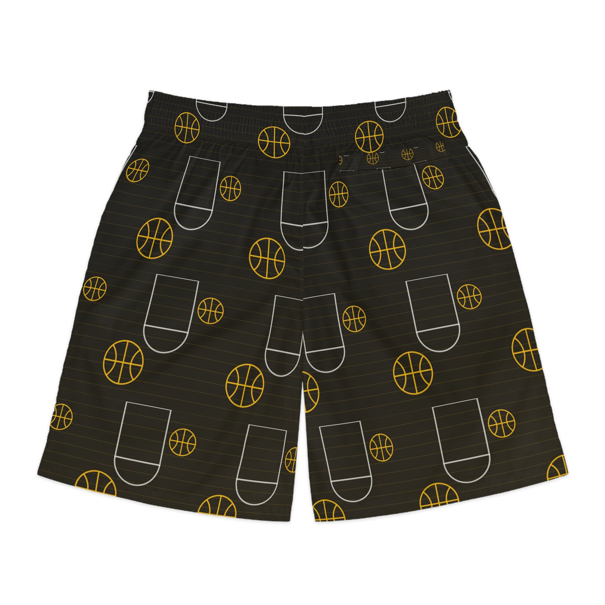 Basketball Gold Rush Court Seam Men's Athletic Shorts with Pockets