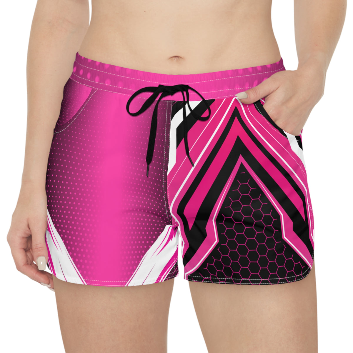 Women's Multipurpose Athletic Shorts with Pockets | Magenta Streak