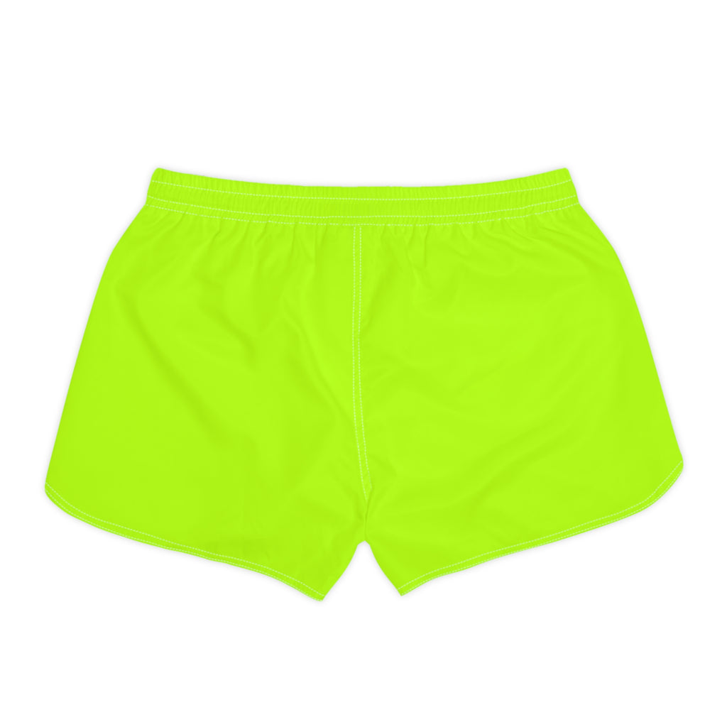 Vantacore Solid Lime Green Women's Athletic Shorts with Pockets