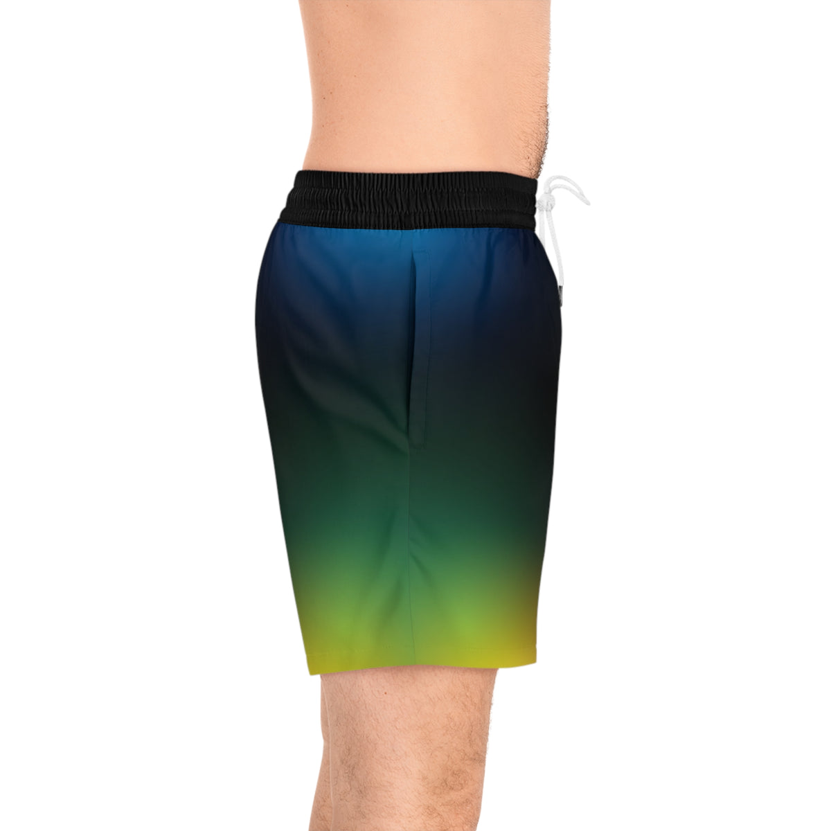 Men's Abstract Neon Gradient Jogger Athletic Shorts – No Pockets
