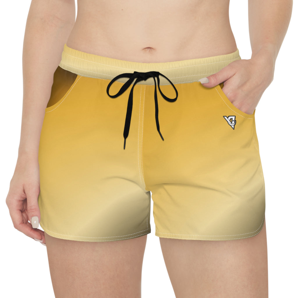 Women's Multipurpose Athletic Shorts with Pockets | Harvest Gold Ombre