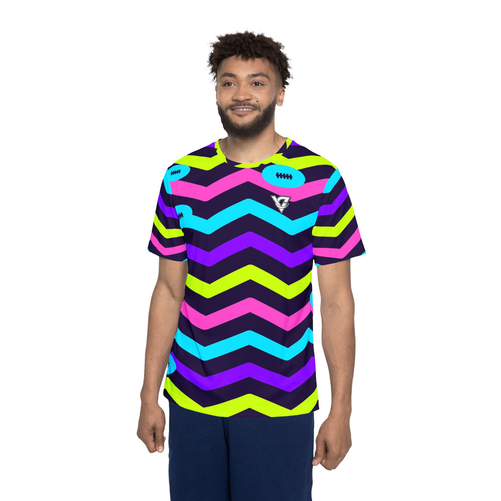 Football Violet Volt Chevron Rush Men's Sports Jersey