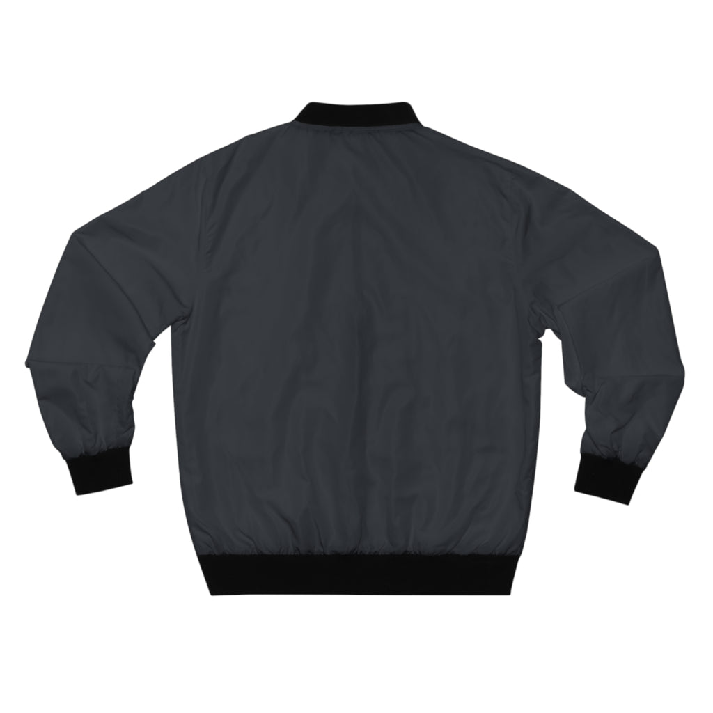 Men's Built Different Bomber Jacket – Charcoal Motivational Gym Jacket