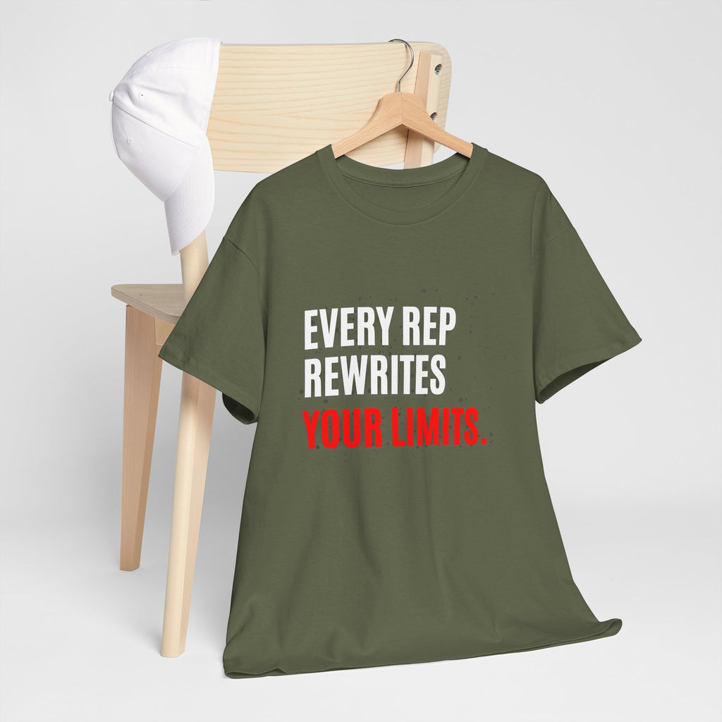 Every Rep Rewrites Your Limits | Motivational Gym T-Shirt